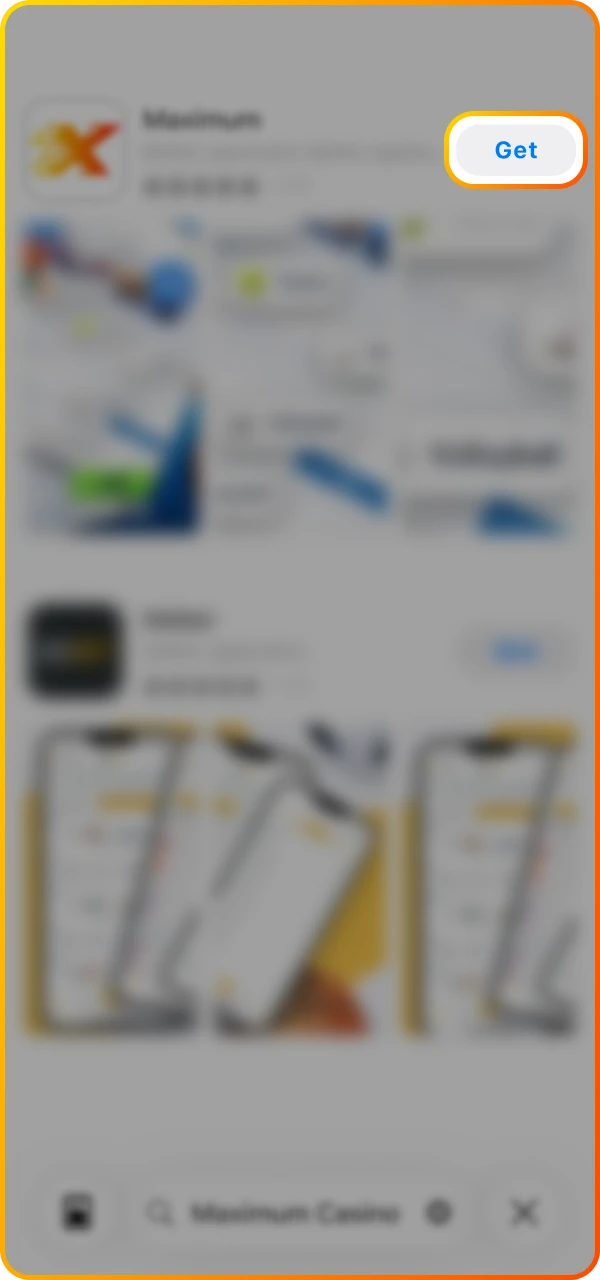 Players can find the Maximum online casino app in the app store.