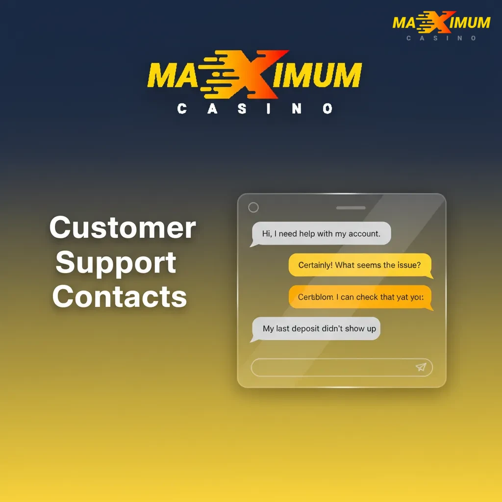 Payment support contacts: Live chat in footer or app, email support@maximumcasino.uk, Help Centre payments page.