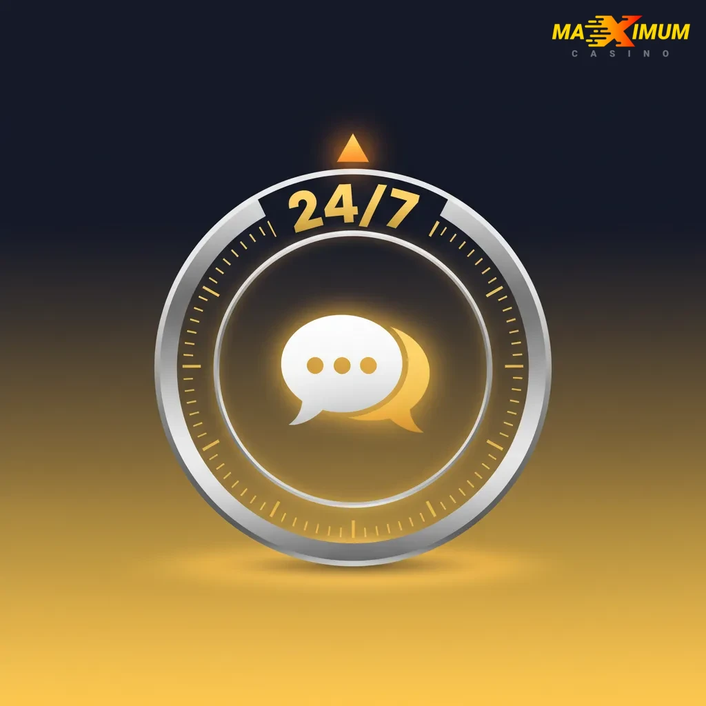 Maximum Casino Live Chat: 24/7 English support; 30–60s replies for login, KYC, deposits, withdrawals, bets, bonuses.