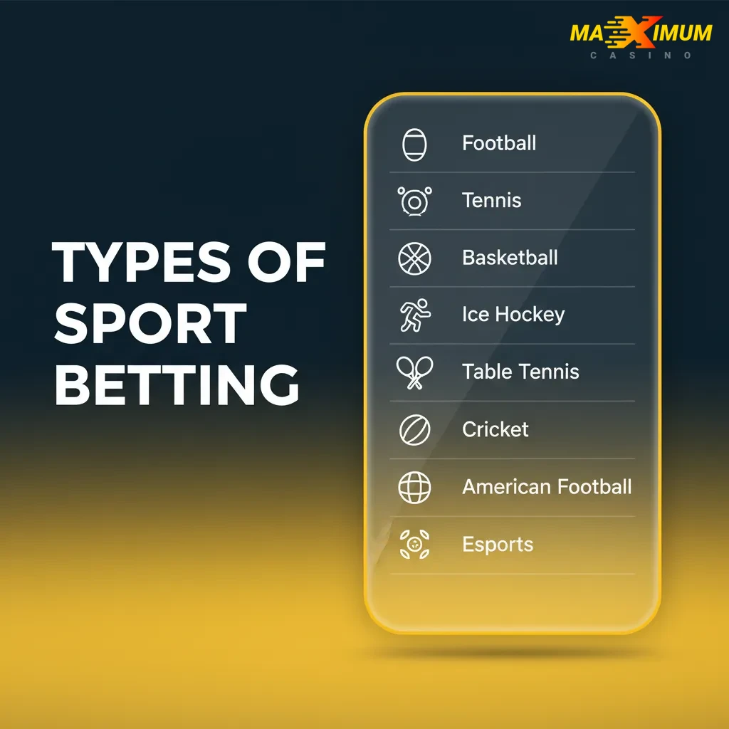 Sports betting options: football, horse racing, tennis, cricket, rugby, boxing, with pre‑match and in‑play markets.