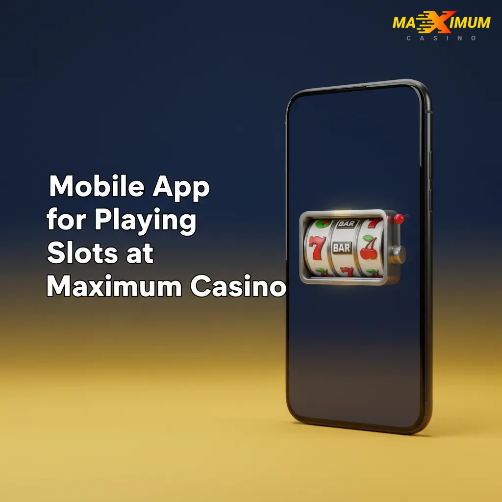 Mobile phone showing Maximum Casino slots app with clean UI, slots lobby, search, filters, bonuses, and cash-out options.